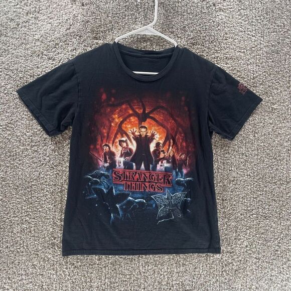 Halloween Horror Nights Shirt Adult Extra Small Black 2019 Stranger Things Logo - Picture 1 of 8